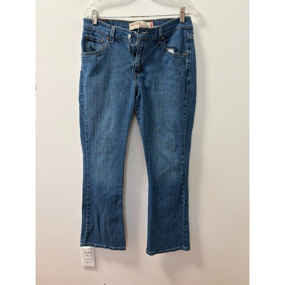 Levi's 515 Nouveau Bootcut Jeans Women Size 10 S Medium Wash Stretch Blue Denim